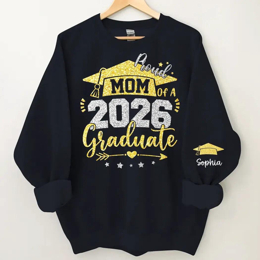 Proud Mom of a 2026 - Personalized Graduation T-shirt for Family Members