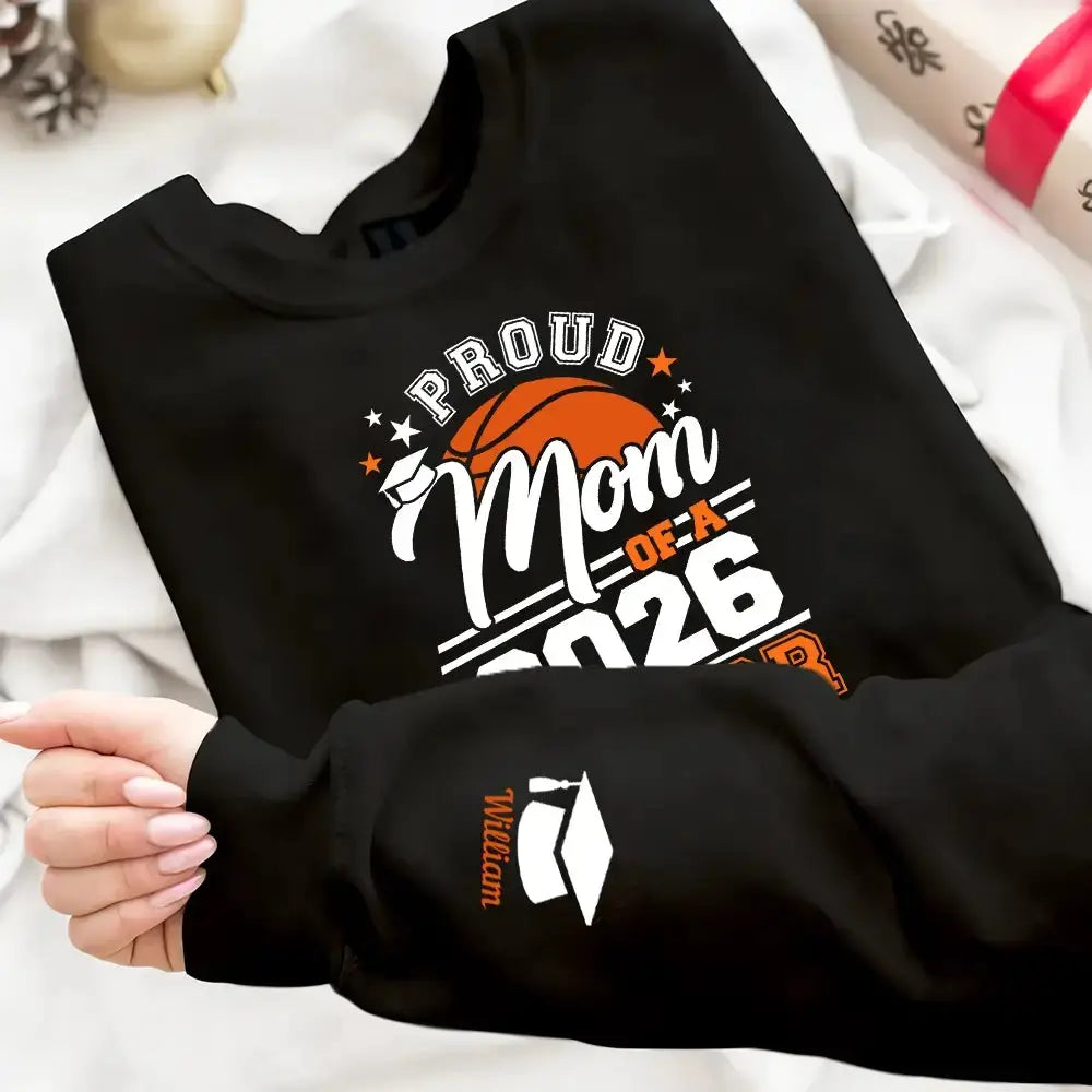 Proud Mom of a 2026 Senior - Personalized Graduation Long Sleeve Shirt Duconspace