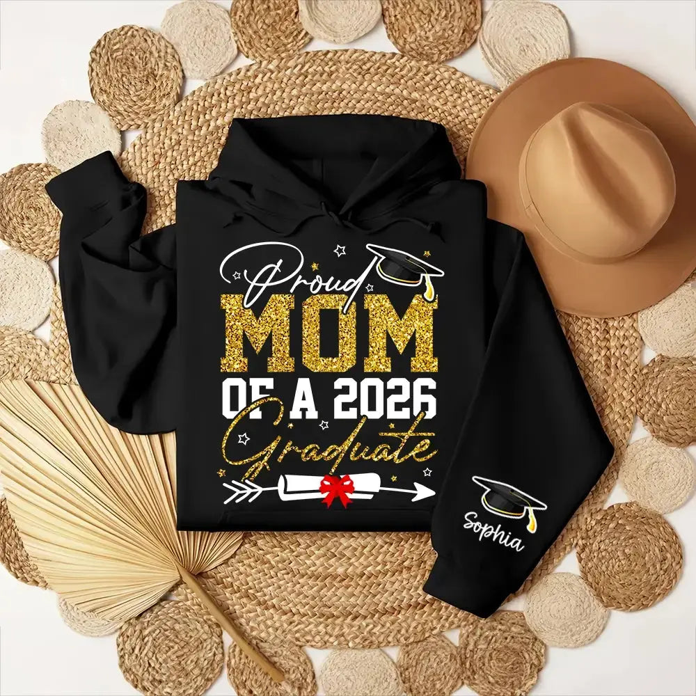 Proud Mom of a Senior 2026 - Personalized Family Graduation T-shirt - Duconspace