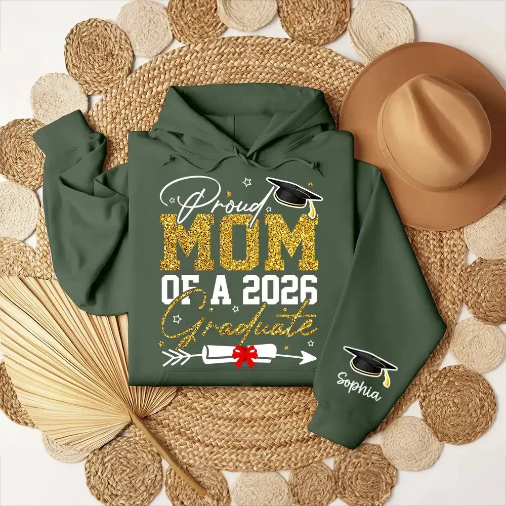 Proud Mom of a Senior 2026 - Personalized Family Graduation T-shirt - Duconspace