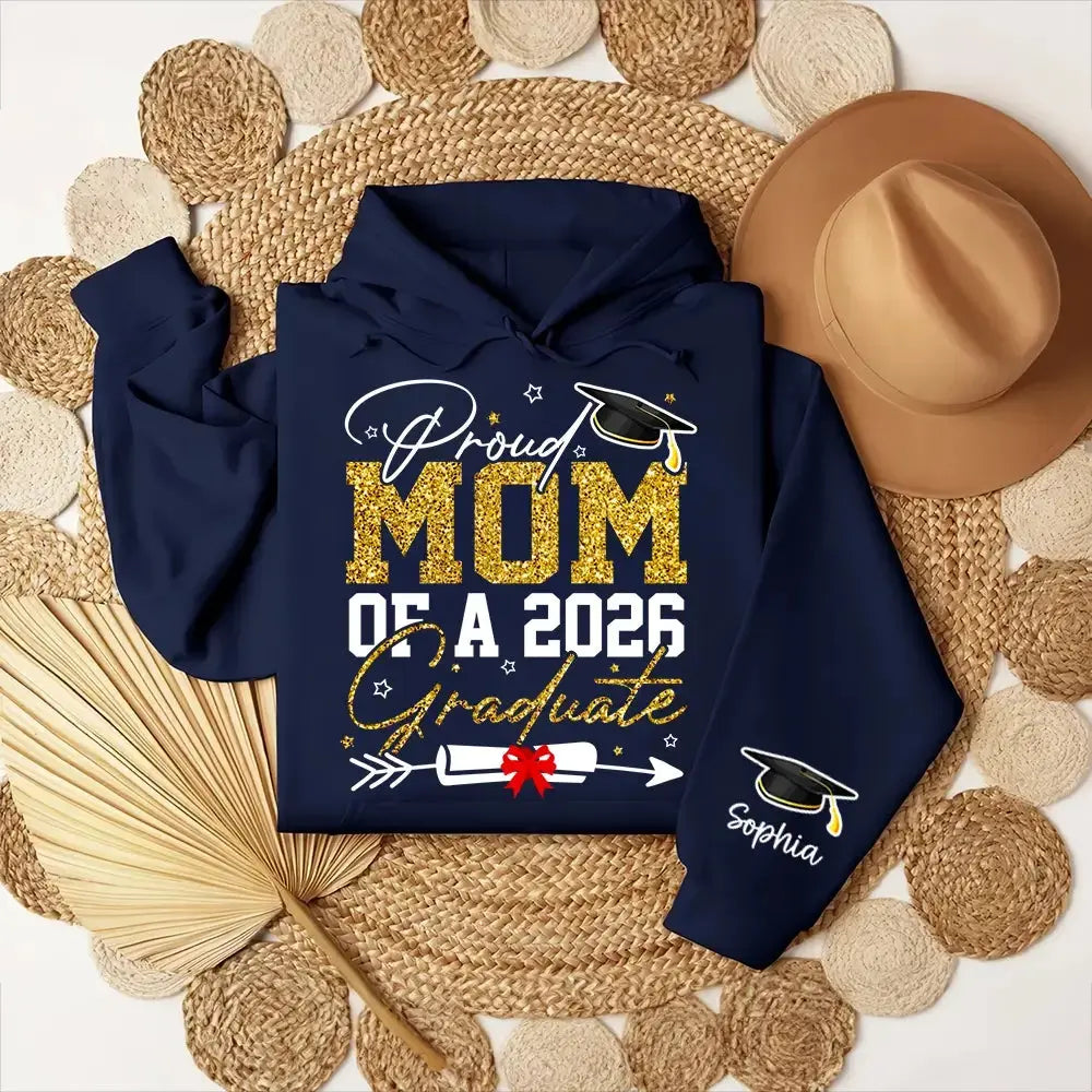 Proud Mom of a Senior 2026 - Personalized Family Graduation T-shirt - Duconspace