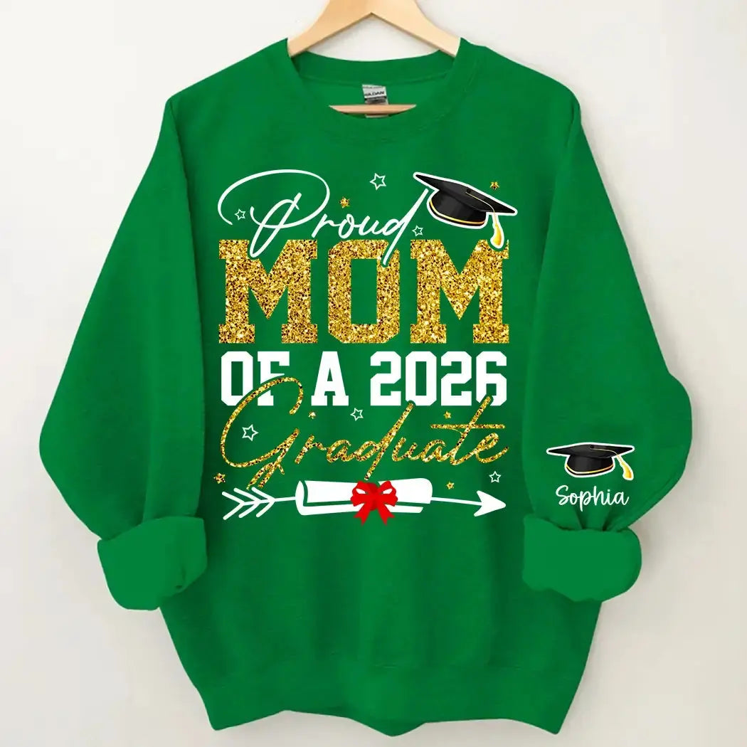 Proud Mom of a Senior 2026 - Personalized Family Graduation T-shirt - Duconspace