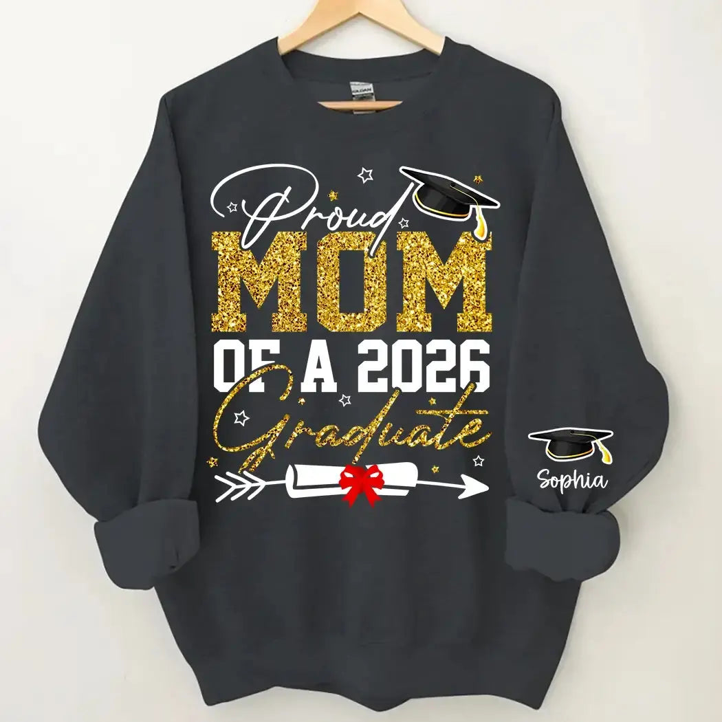 Proud Mom of a Senior 2026 - Personalized Family Graduation T-shirt - Duconspace
