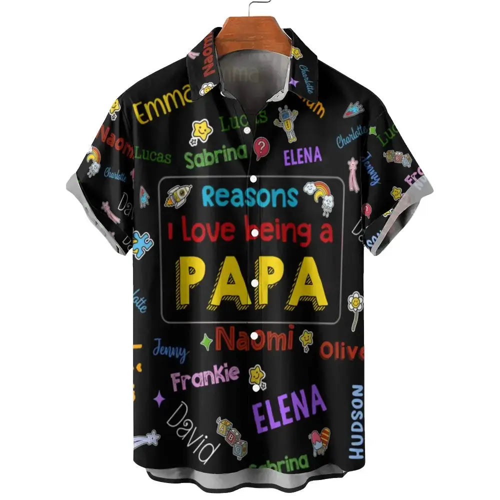 Reasons I Love Being A Papa Personalized Hawaiian Shirt Duconspace