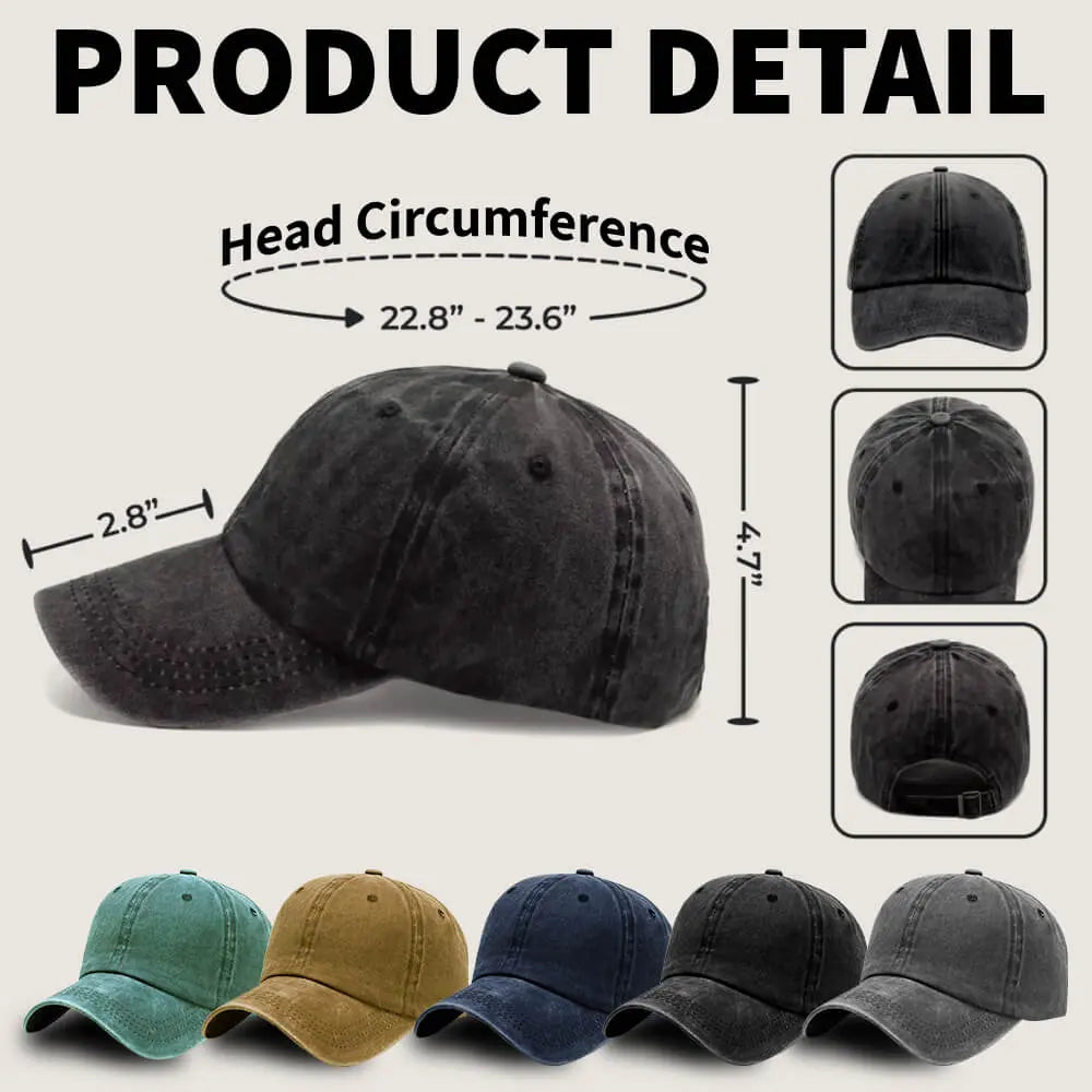 Retired Grandpa Custom Name Vintage Denim Hat Duconspace