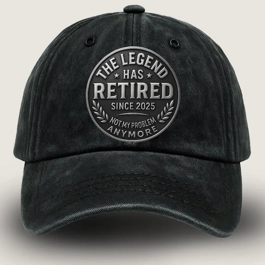 #Retired Legend – Funny Personalized Cap for Dad