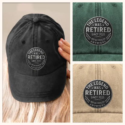 #Retired Legend – Funny Personalized Cap for Dad