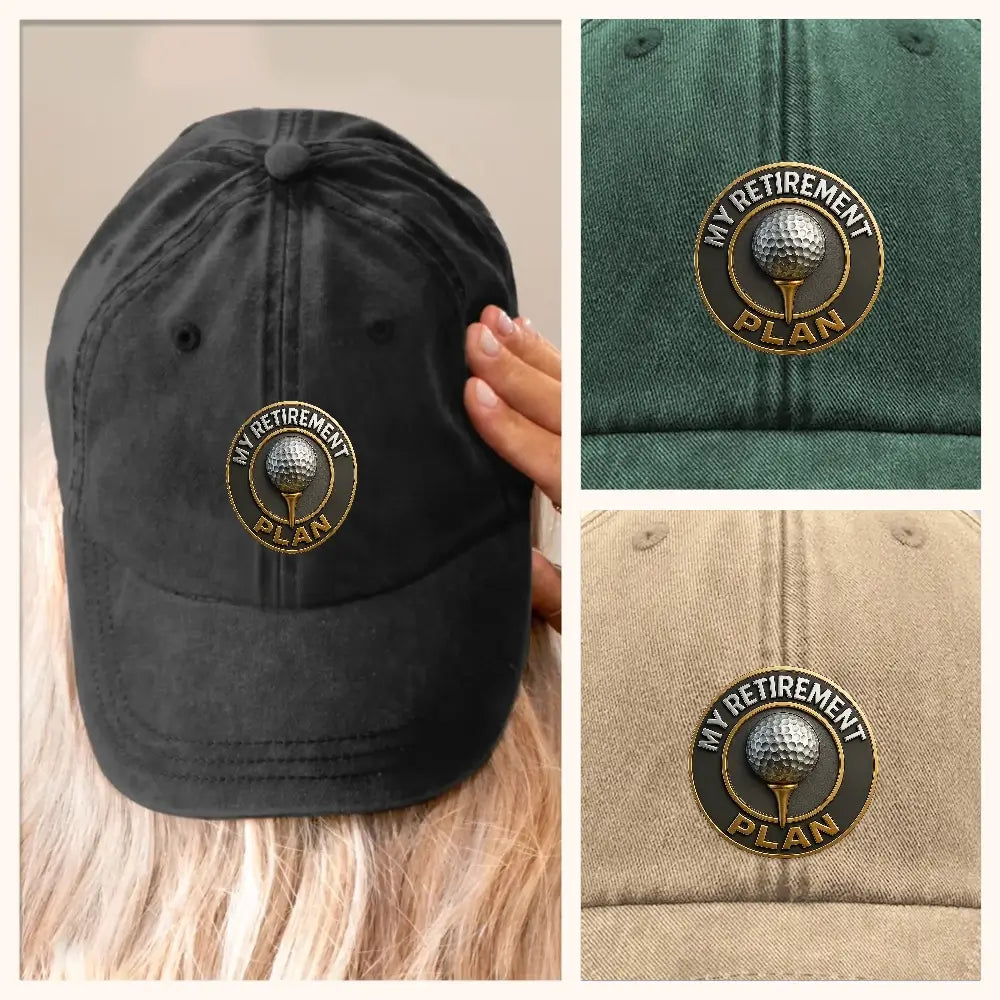 Retirement Hat, Lucky Golf Hats for Men, Retirement Plan Hat