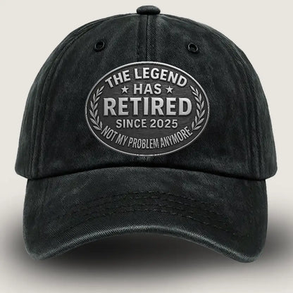 Retirement Hat, Retired Not My Problem Anymore Denim Cap