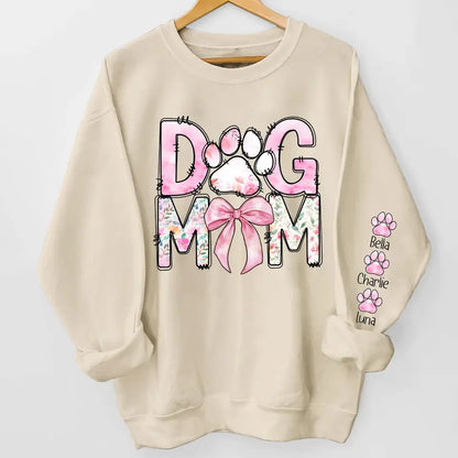 Retro Floral Dog Mom - Coquette Bow & Floral Design, Perfect Gift for Stylish Dog Lovers