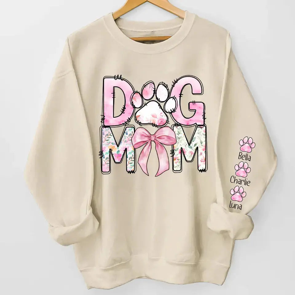 Retro Floral Dog Mom - Coquette Bow & Floral Design, Perfect Gift for Stylish Dog Lovers Dreamship