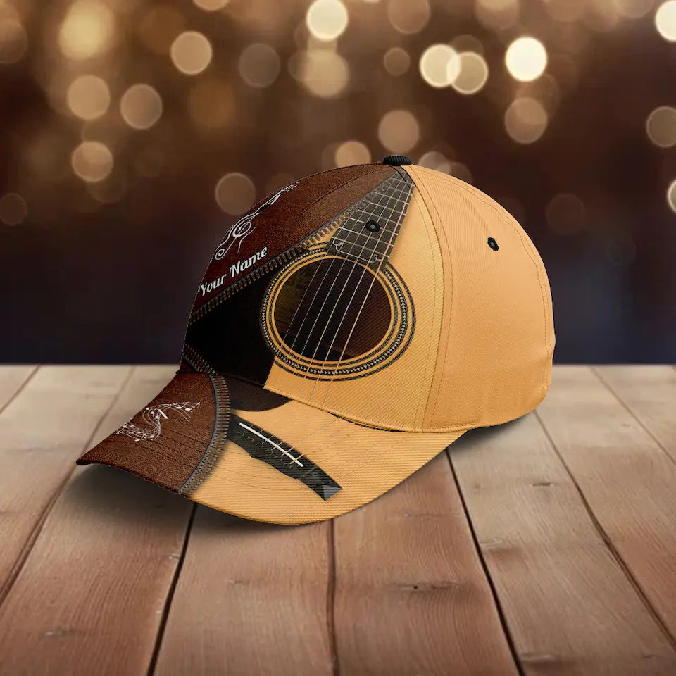 Rock Your Style, Personalized for You - Custom Name Classic Guitar Cap with Your Choice of Colors