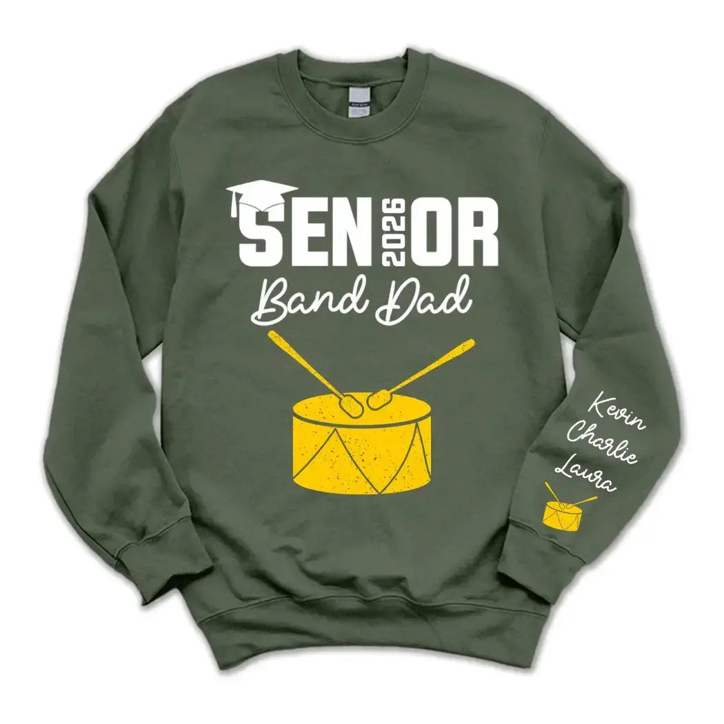 Senior Band Dad 2026 Marching Band Class of 2026 Sweatshirt Duconspace