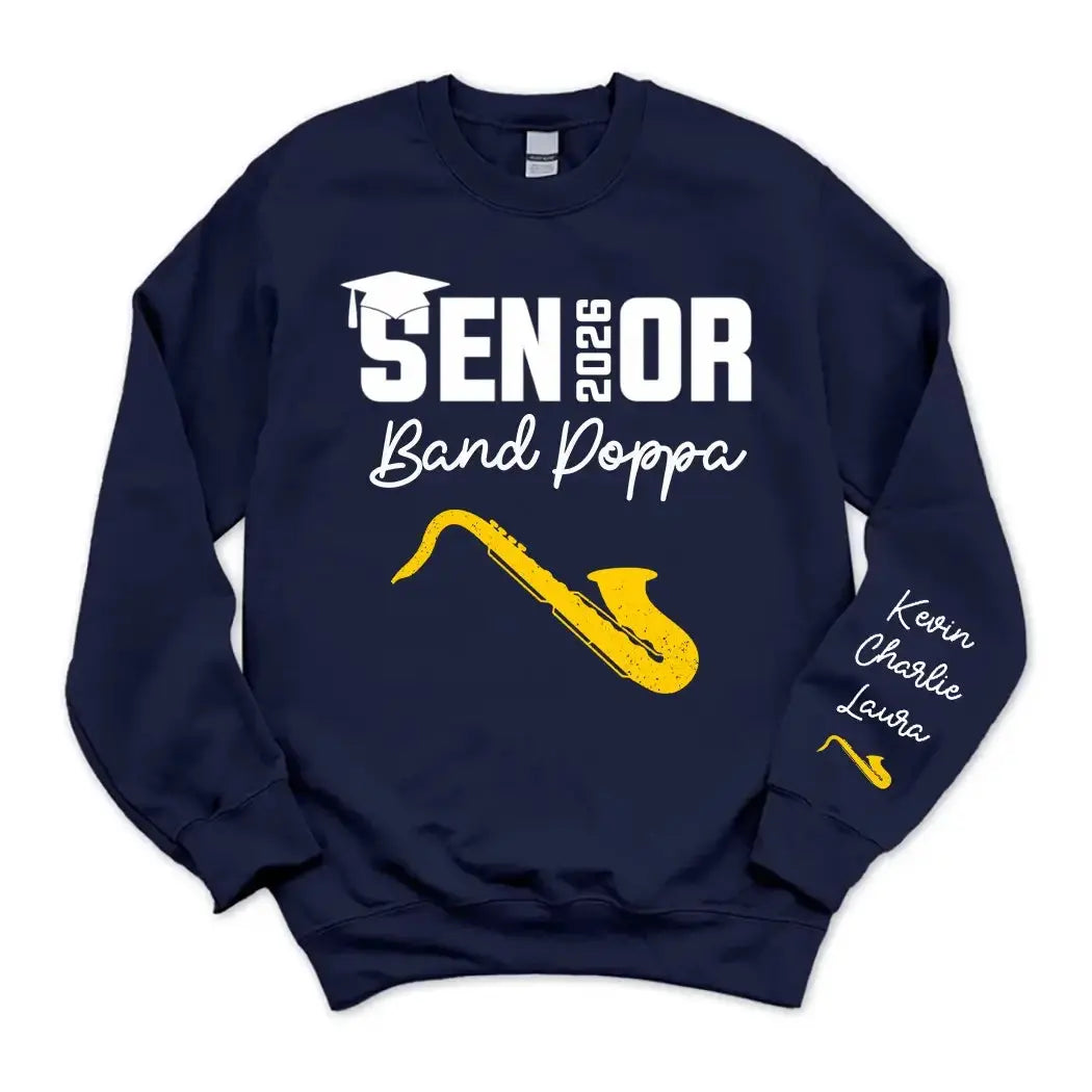 Senior Band Dad 2026 Marching Band Class of 2026 Sweatshirt Duconspace