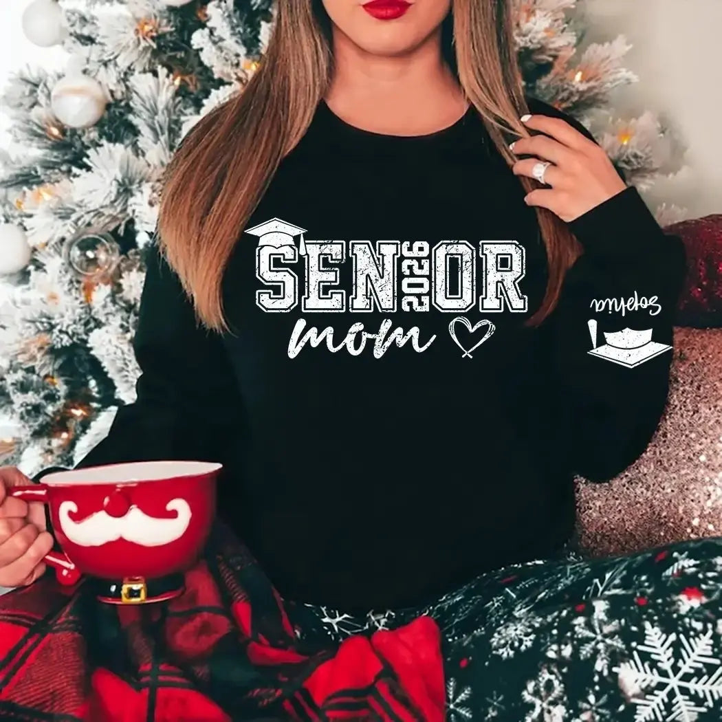 Senior Mom 2026 - Personalized Graduate T-shirt, Gift for Family Members - Duconspace
