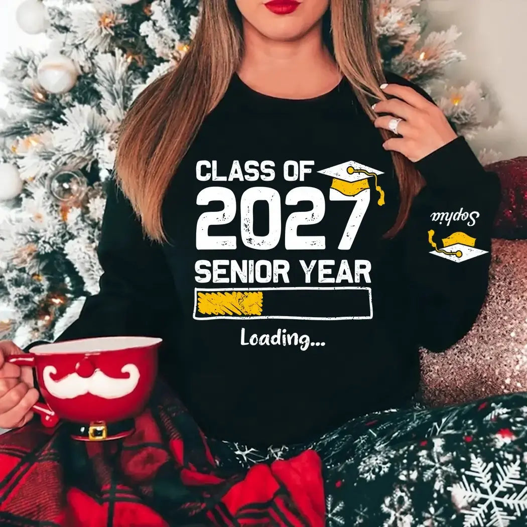 Senior Year Loading Shirt - Personalized Gift for Class of 2027 Duconspace