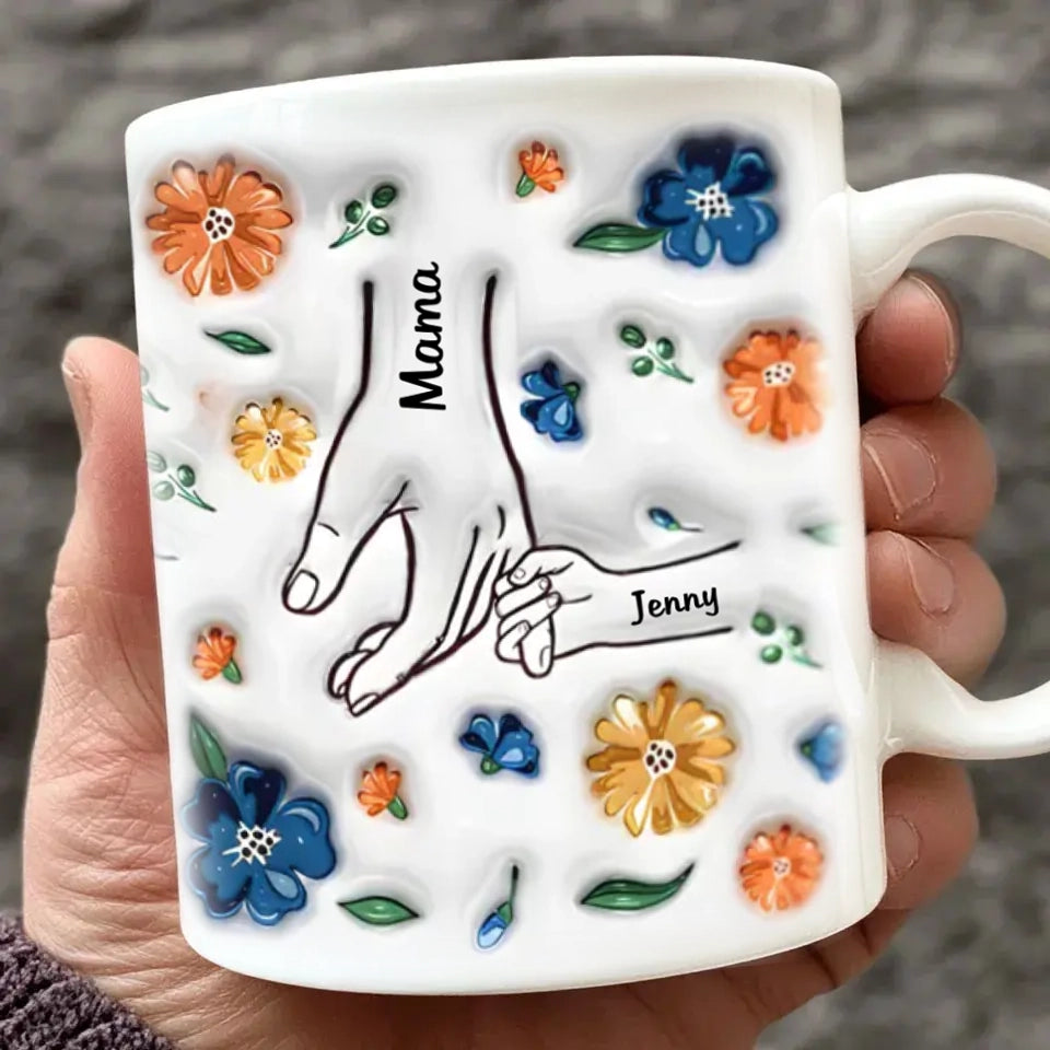 Personalized 3D mug for mom with “Sipping Love” message