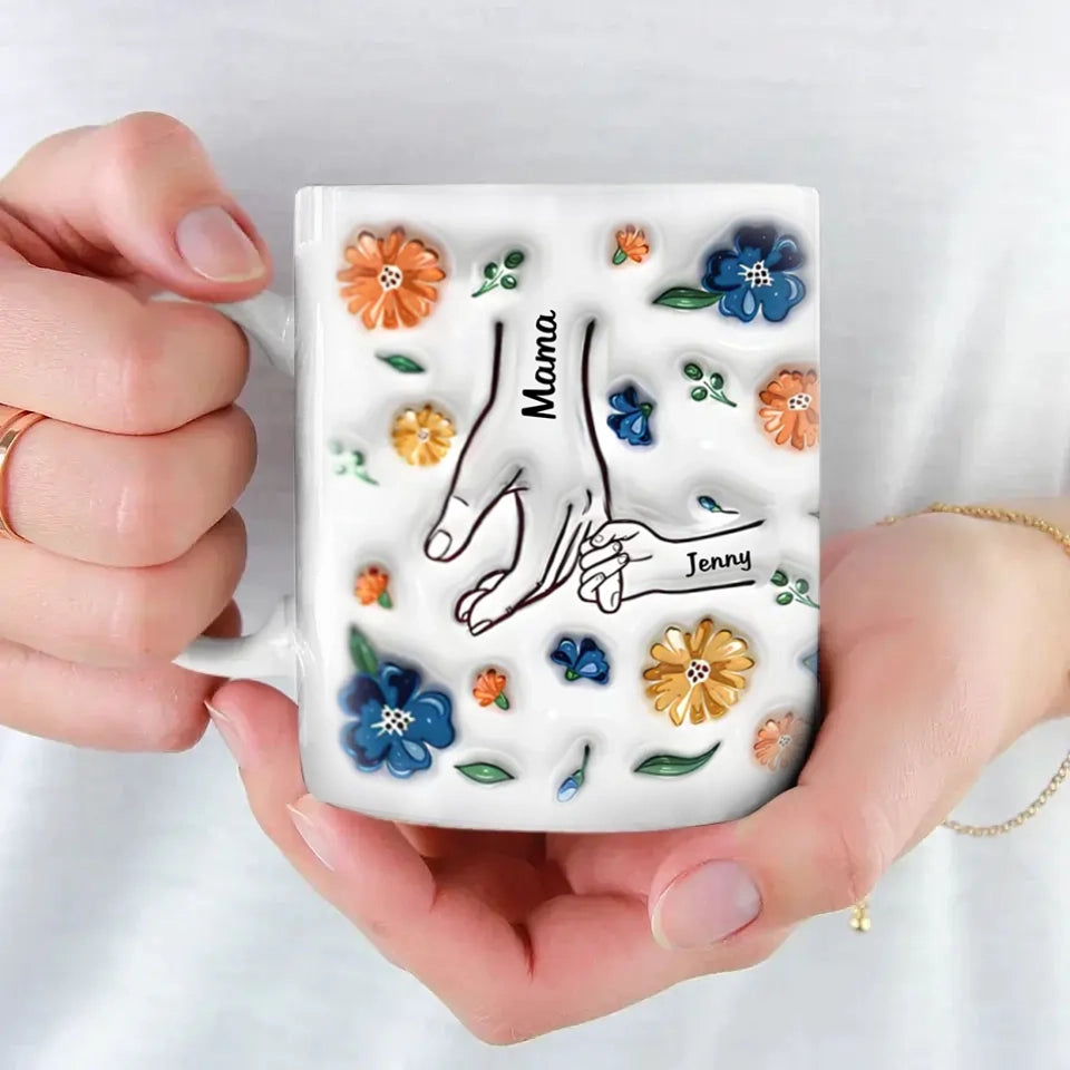 Personalized 3D mug for mom with “Sipping Love” message