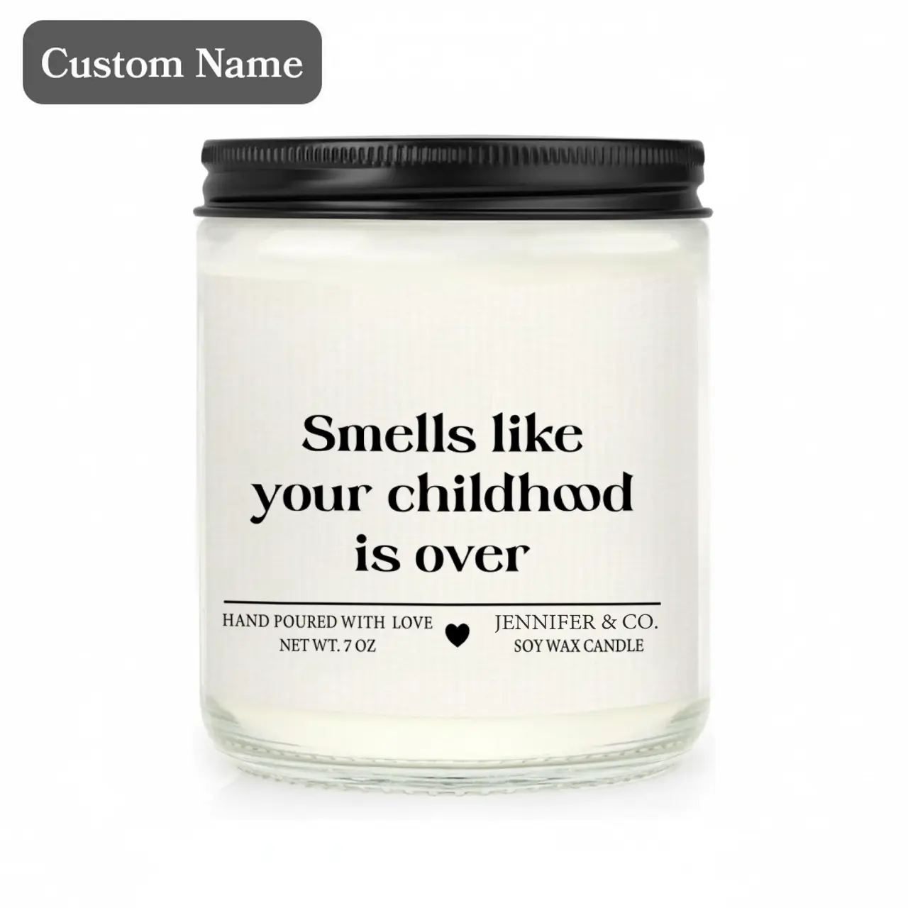Smells Like Your Twenties Are Over - Personalized Scented Candle/8oz Birthday Gifts Printbelle