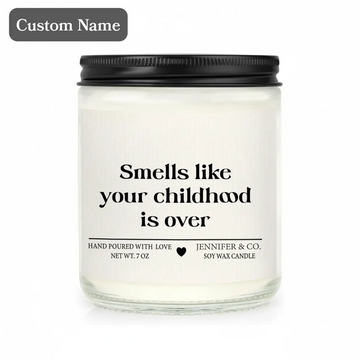 Smells Like Your Twenties Are Over - Personalized Scented Candle/8oz Birthday Gifts Printbelle