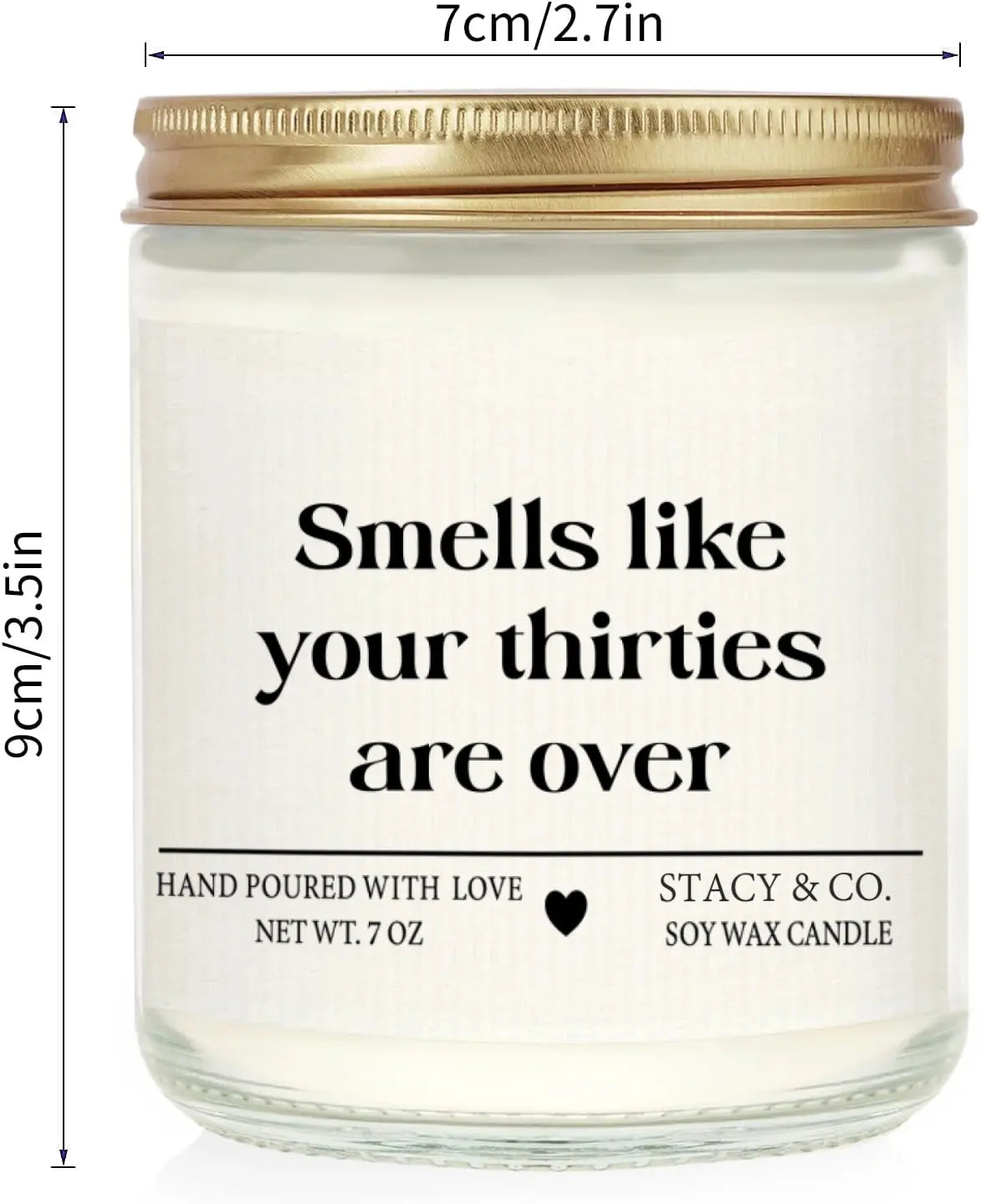 Smells Like Your Twenties Are Over - Personalized Scented Candle/8oz Birthday Gifts Printbelle