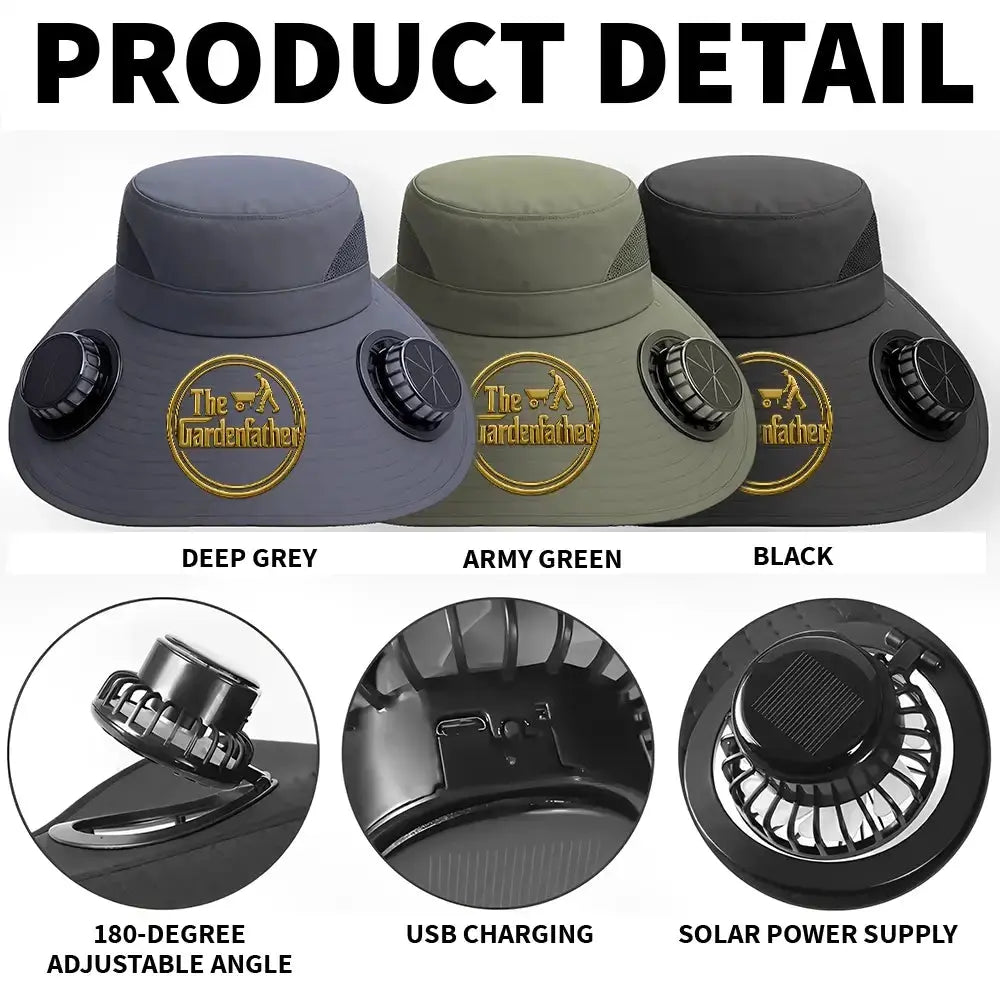 Solar Fan Hat – #1 Gardening Gift for Dad Who Has It All Duconspace