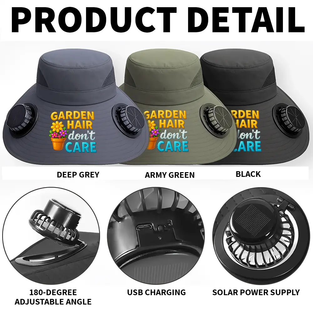 [Solar Fan Hat] Garden Hair Don't Care – Gardening Gift Idea