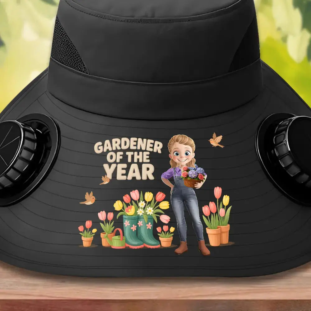Solar Fan Hat – Personalized Gardener’s Gift [Grow Joy] Duconspace