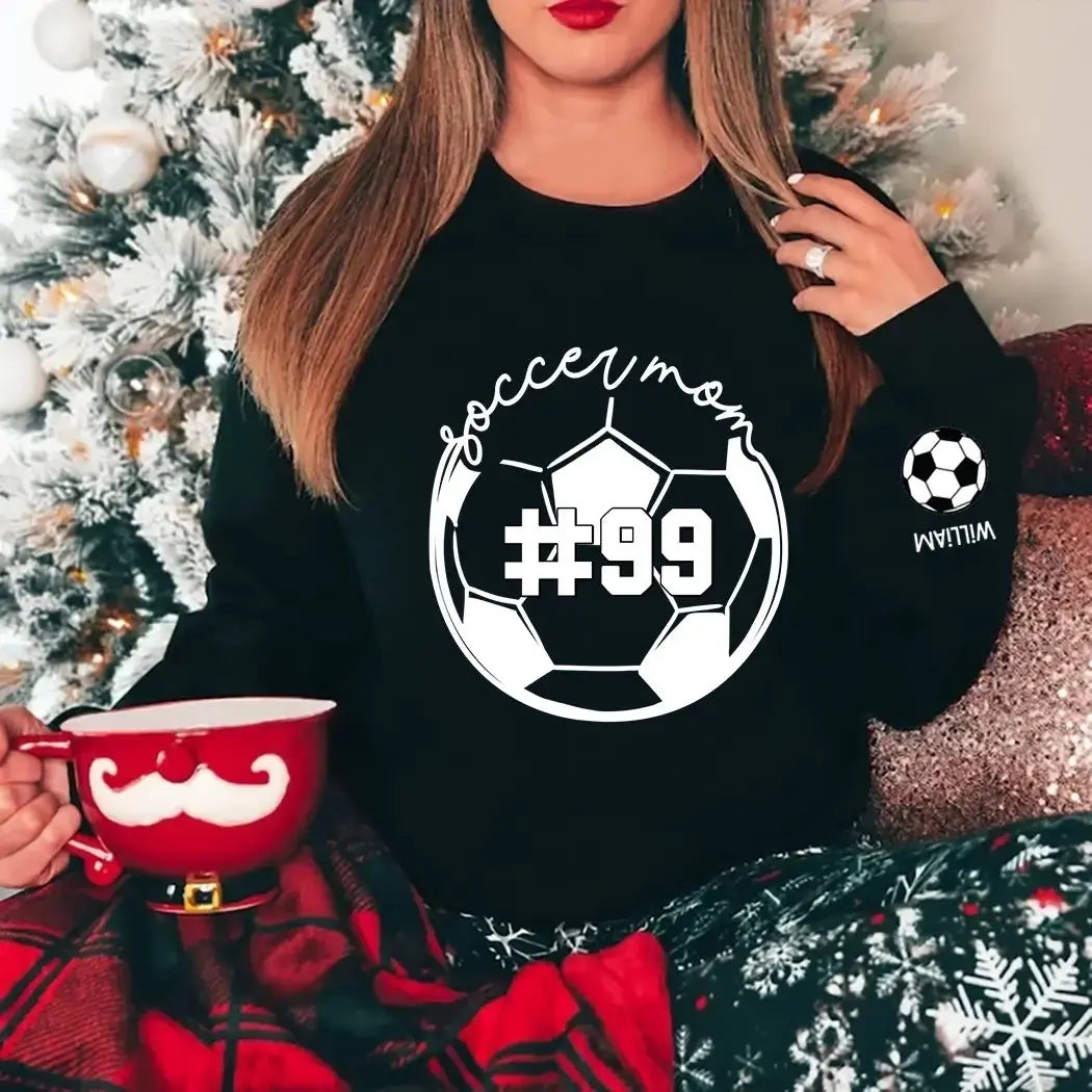 Sports Parent Soccer Sweashirt - Personalized Gift for Mom Duconspace