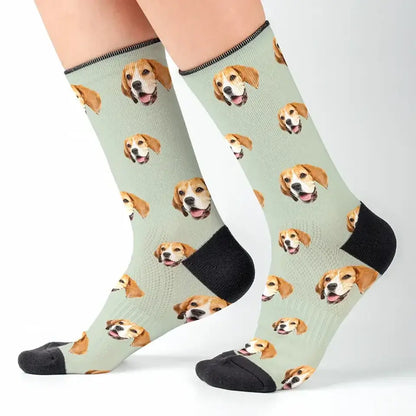 Step Into Style with Your Fur Baby - Custom Dog Face Socks, Personalized Gift for Pet Owners and Animal Lovers