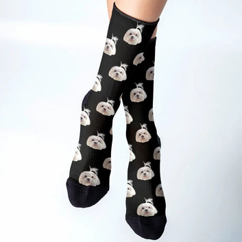 Step into Fun with Your Favorite Face - Custom Photo Socks, Personalized Gift for Pet Lovers and Animal Lovers FSM001
