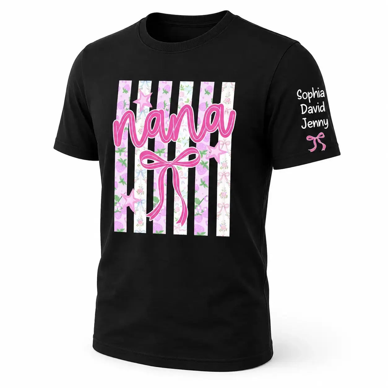 Striped Mama Coquette Floral Shirt - Personalized Gift for Mom, Grandma Duconspace
