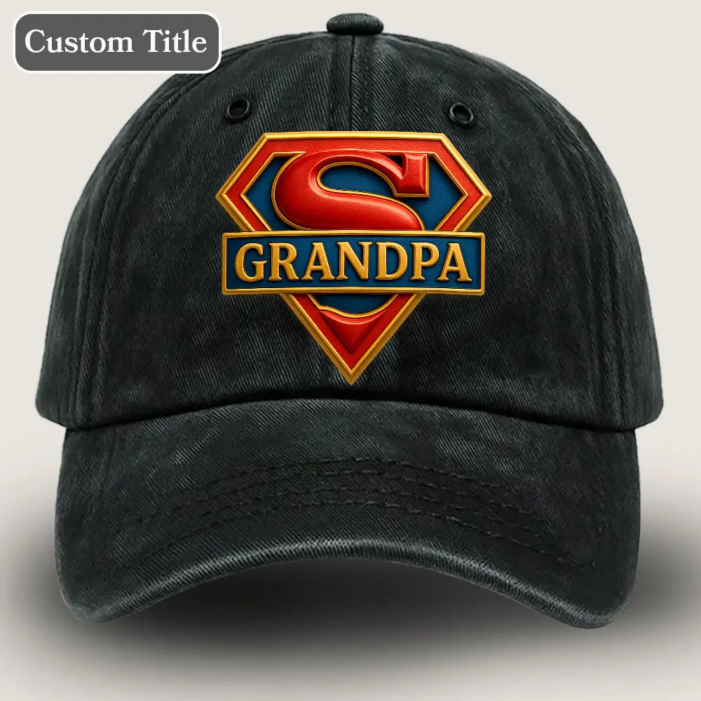 Super Grandpa Hat Personalized Christmas Gifts for Grandparents