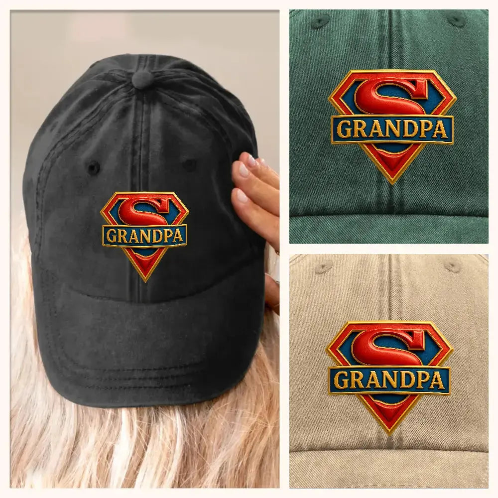Super Grandpa Hat Personalized Christmas Gifts for Grandparents Duconspace