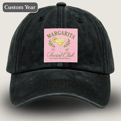 Tequila Sunrise Drink Hat, Custom Margarita Drinking Hat
