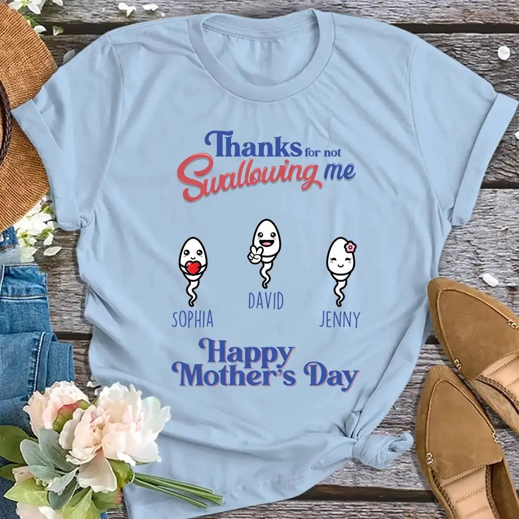 Thanks for Not Swallowing US - Personalized Gift for Mom Duconspace