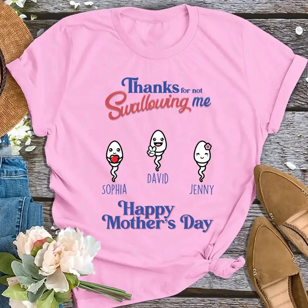 Thanks for Not Swallowing US - Personalized Gift for Mom Duconspace