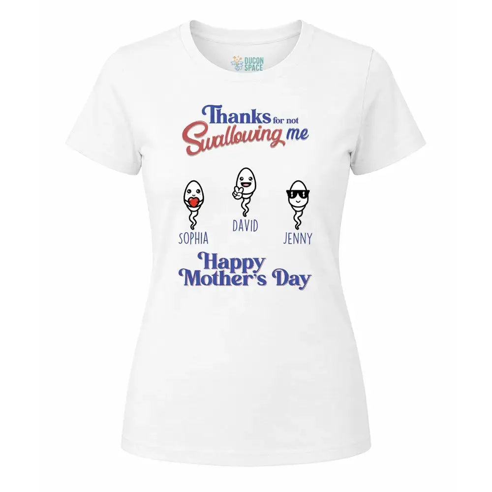 Thanks for Not Swallowing US - Personalized Gift for Mom Duconspace