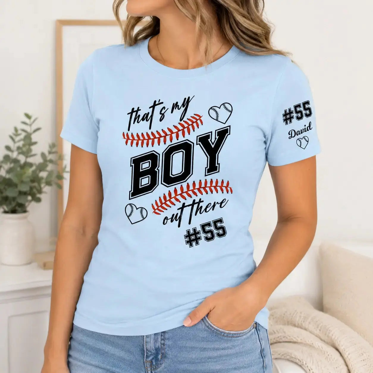 That's My Boy Baseball Shirt - Personalized Gift for Family Member Duconspace