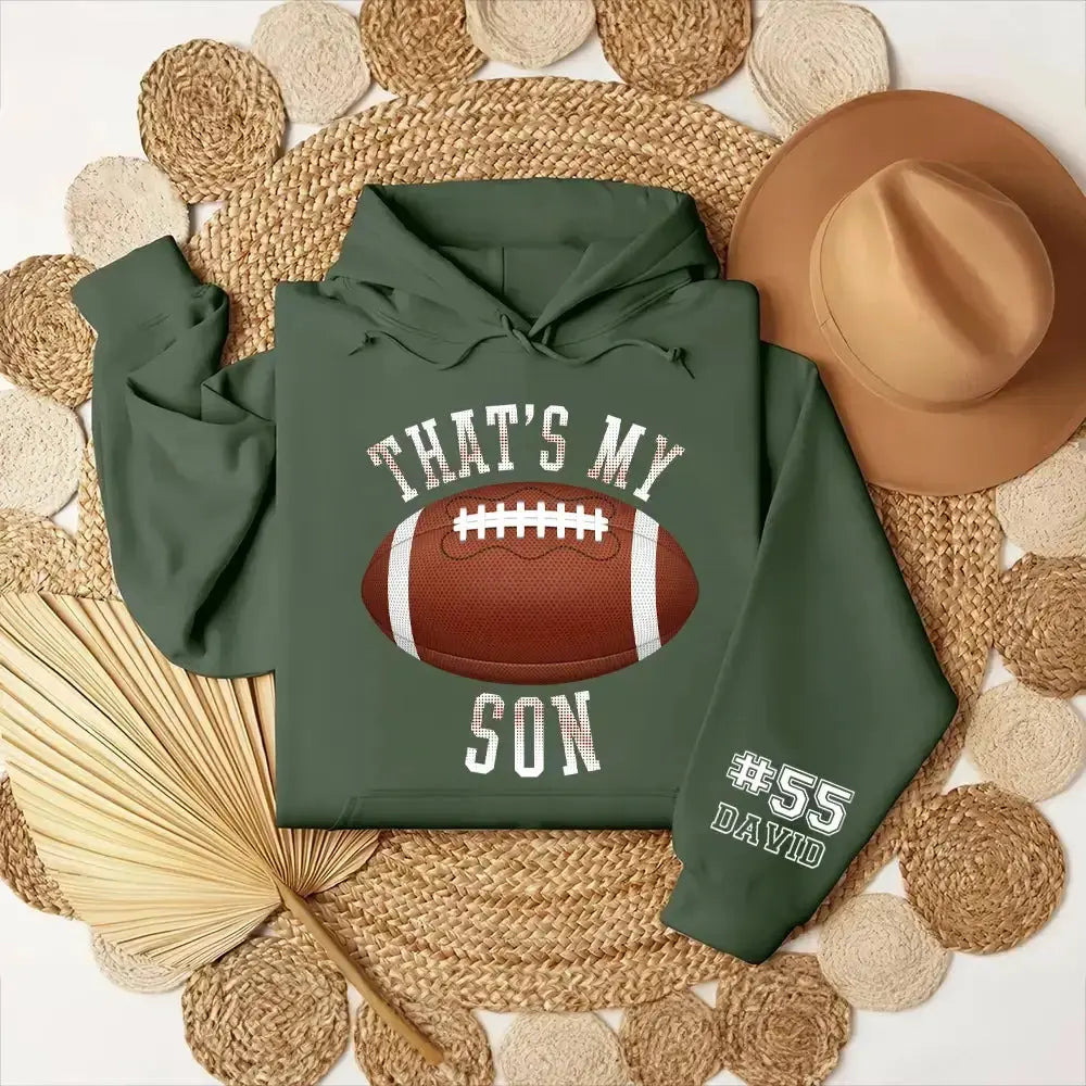 That’s My Son Football Sweatshirt - Personalized Gift for Family Member Duconspace