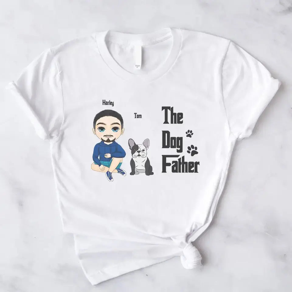 The Dogfather – Custom T-Shirt for Proud Dog Dads, Personalized Gift for Dog Lovers and Pet Fathers Ducon Space