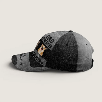 The Man The Myth The Snack Dealer – Personalized Custom Photo Dog & Cat Dad Hat, Fun Gift for Pet Lovers