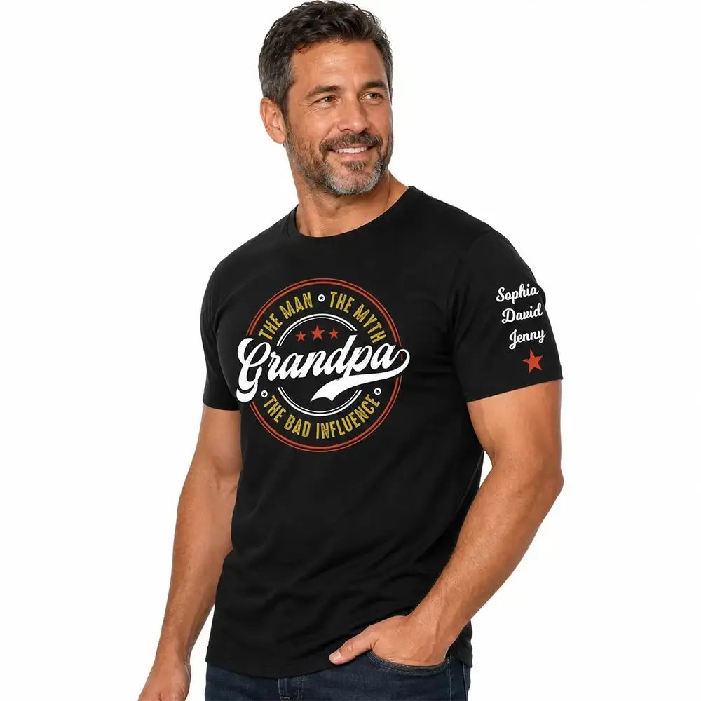 The Man the Myth the Bad Influence Shirt - Personalized Gift for Grandpa Duconspace