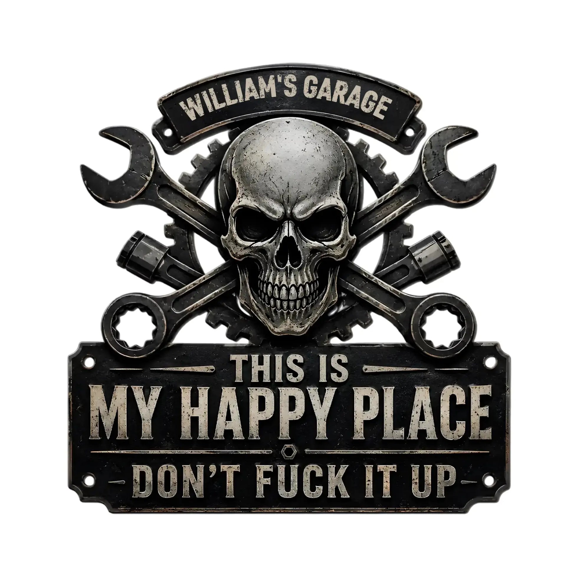 This Is My Happy Place Funny Garage Custom Metal Sign Printbelle