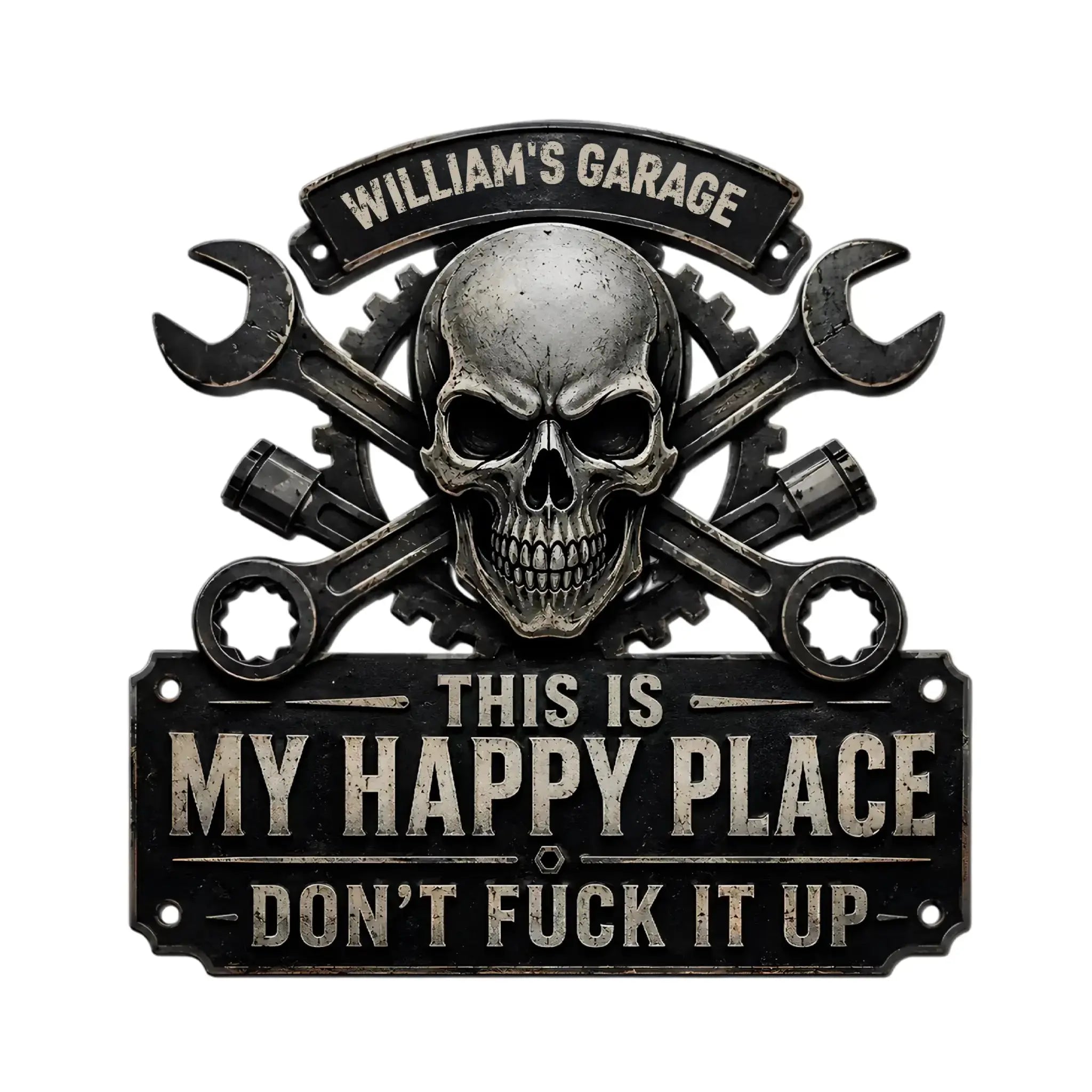 This Is My Happy Place Funny Garage Custom Metal Sign Printbelle