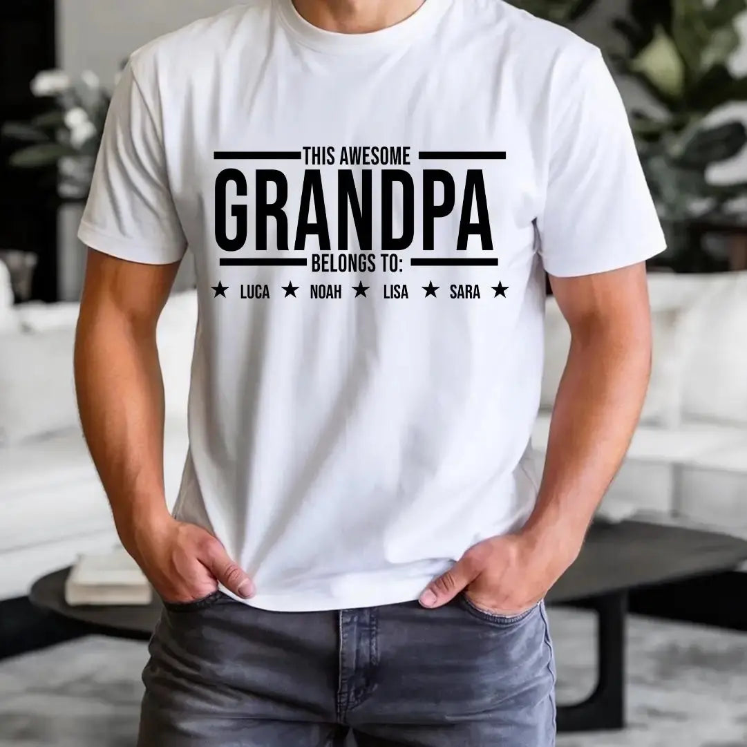 This Awesome Grandpa Belong to - Personalized Gift for Grandpa Duconspace