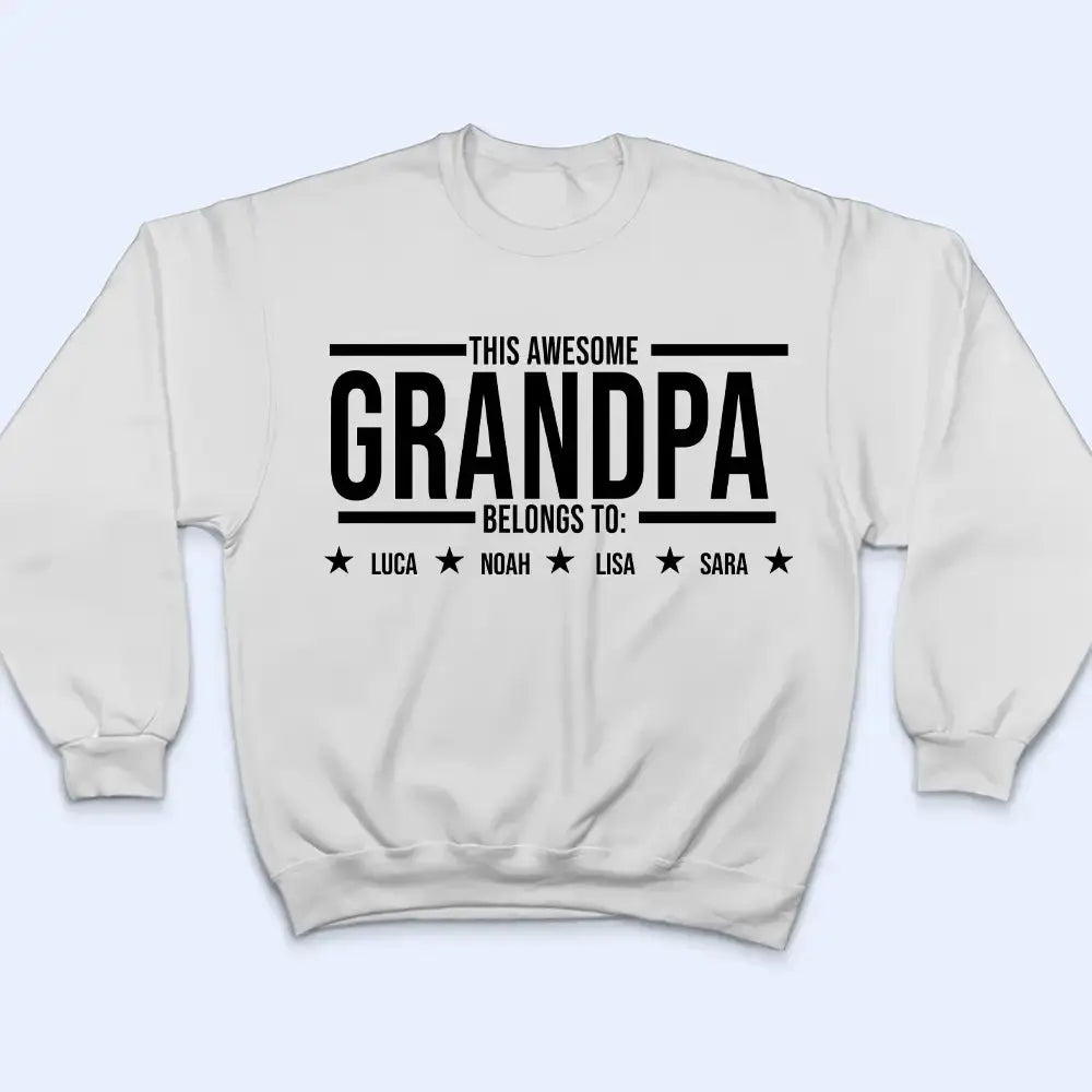 This Awesome Grandpa Belong to - Personalized Gift for Grandpa Duconspace