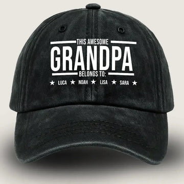 This Awesome Grandpa Belong to Cap - Personalized Gift for Grandpa Duconspace