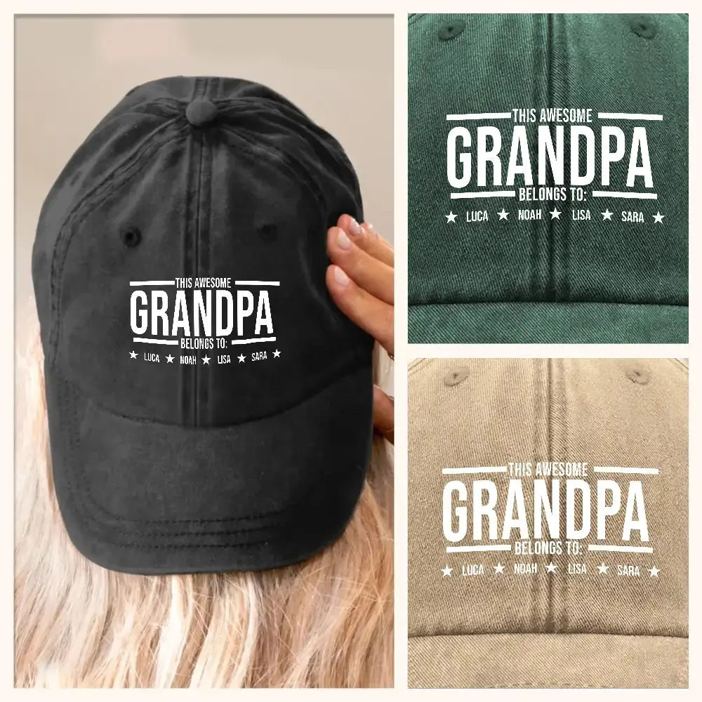 This Awesome Grandpa Belong to Cap - Personalized Gift for Grandpa Duconspace