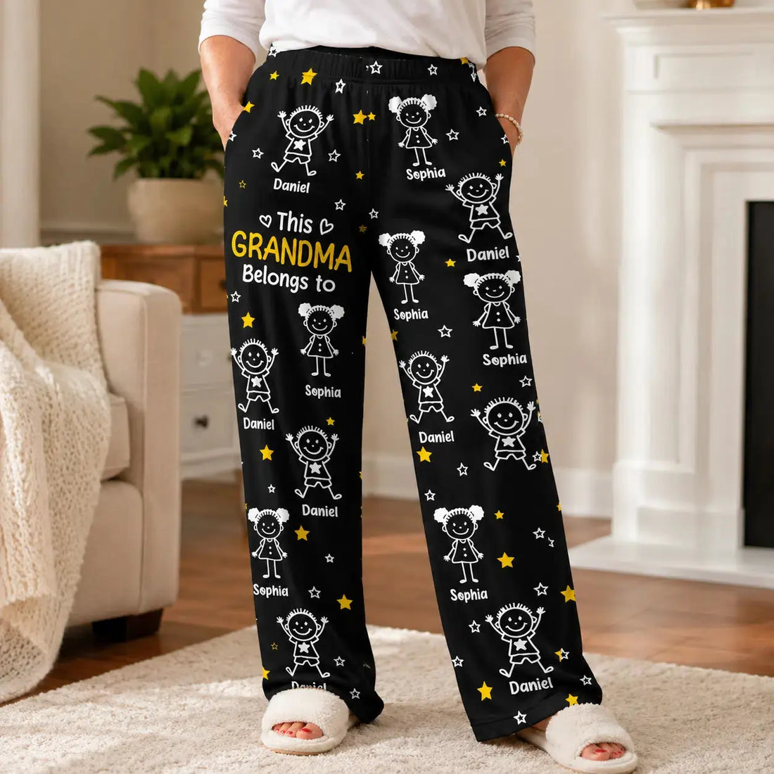 This Grandma Belongs to - Personalized Pajama Pants, Gift for Grandma, Mom Duconspace